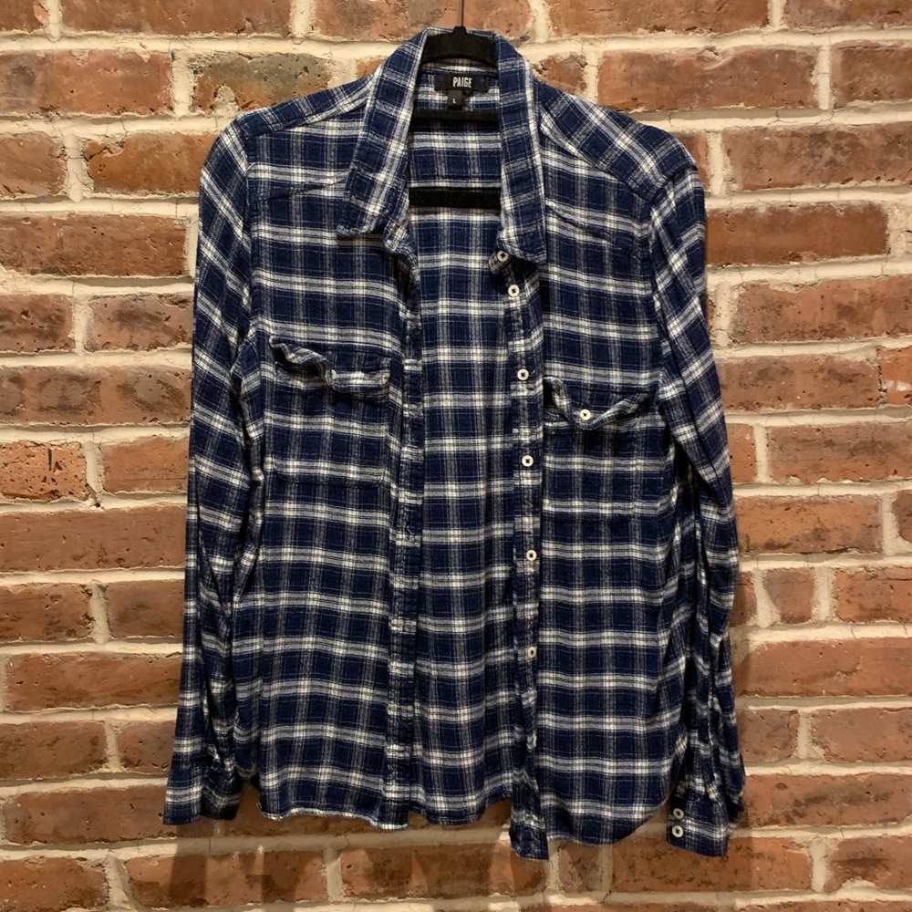 Paige soft plaid flannel button down